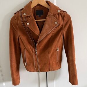 INTERMIX Brown Suede Leather Jacket